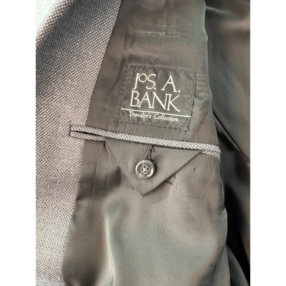 Jos. A. Bank Travelers Collection Grey 100% Wool Blazer Sport Coat 44R 01110